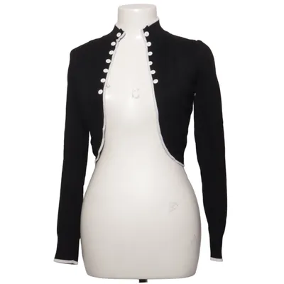 Bolero (Black, White) Cashmere, Elastane, Wool