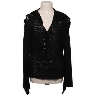 Hoodie (Black) from Punk Rave Elastane, Polyester