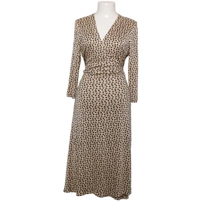 Wrap dress (Beige, Black) from St Emile Silk