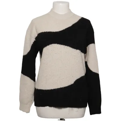 Sweater (Beige, Black) from H&M Polyester, Acrylic, Wool, Elastane