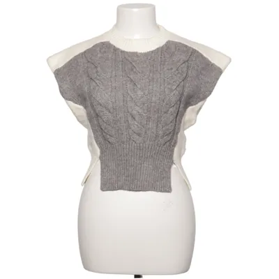 Slipover (Hvid, Grå) fra Zara Akryl, Polyamid, Polyester