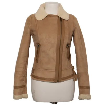 Shearling jas (Beige) van Bershka Collection Polyester, Polyurethaan