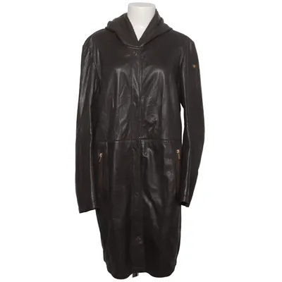 Veste longue en cuir (Marron) de Milestone