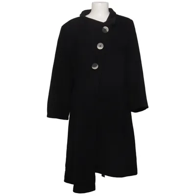 Manteau (Noir) de Erich Fend Cachemire, Polyamide, Laine
