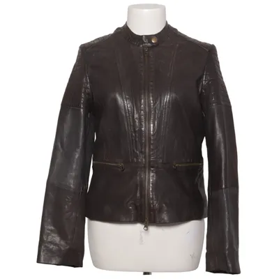 Leather jacket (Brown) from More & More Leather, Polyester
