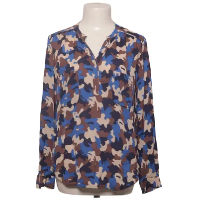 Bluse (Blå, Brun, Beige) fra Charlotte Sparre Silke