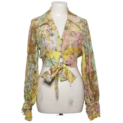 Blouse (Geel, Groen, Bruin) van Alémais Linnen, Gerecycled polyester