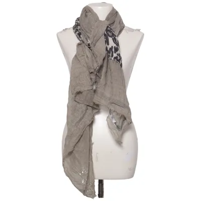 Shawl (Gray, Black) from Plomo o Plata Cotton, Silk