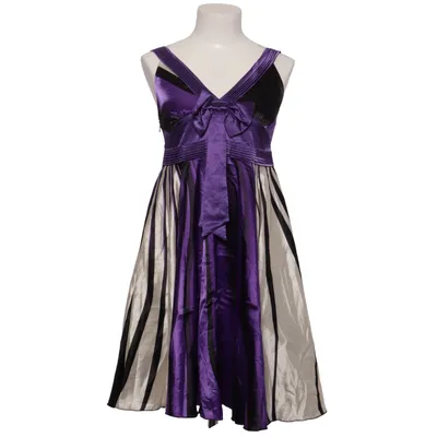 Klänning (Lila, Svart, Vit) Polyester, Polyuretan