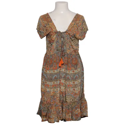 Robe (Marron, Multicolore) de Maza Polyester, Soie