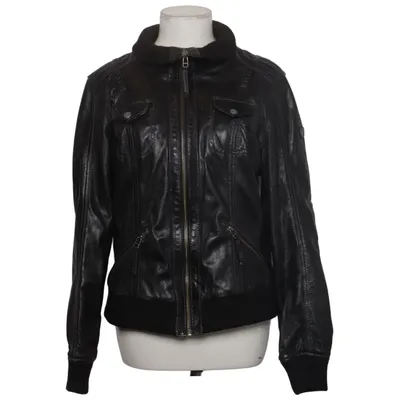 Läderjacka (Svart) från Gipsy Akryl, Bomull, Skinn, Polyester