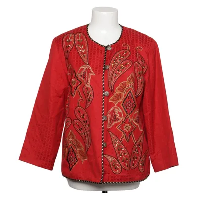 Jacke (Rot, Mehrfarbig) von Indigo Moon Baumwolle, Polyester, Viskose