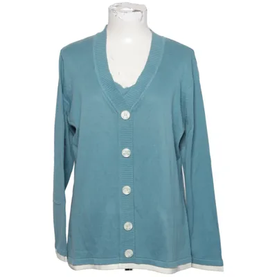 Cardigan (Blue, White) from Alessa W Collection Acrylic, Cotton
