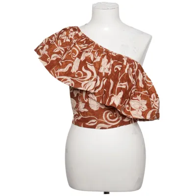 Crop top (Bruin, Beige, Meerkleurig) van Mango Katoen