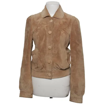 Leren jack (Bruin) van Hallhuber Trend Leer, Polyester