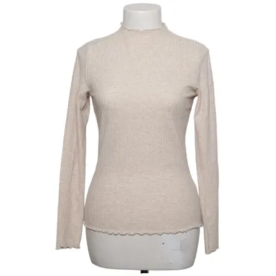 Langærmet t-shirt (Beige) fra ONLY Elastan, Polyester, Viscose