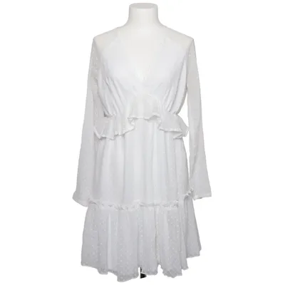 Dress (Swiss Dot V-Neck Flounce Dress) from NA-KD Polyester