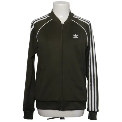 Träningsjacka (Grön, Vit) från Adidas Bomull, Elastan, Polyester