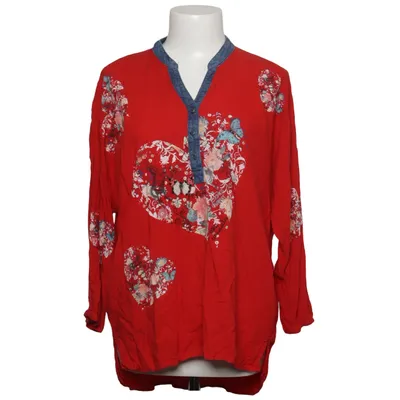 Long sleeve T-shirt (Red, Multicolored) from Desigual Viscose