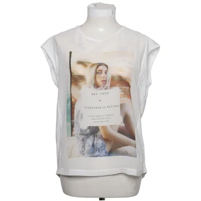 T-shirt (Wit) van Mango Denim & Tees