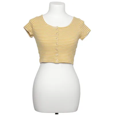 Top (Yellow, White) from Zaful Cotton, Polyester, Polyurethane