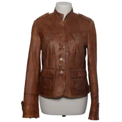 Læderjakke (Brun) fra Explorer Læder, Polyester