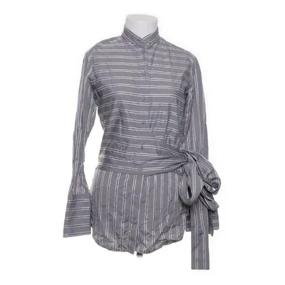 Blouse portefeuille (Gris, Blanc) de Victoria Beckham Coton, Soie