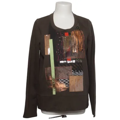 Sweatshirt (Vert, Multicolore) de Crisca Coton, Modal, Polyester