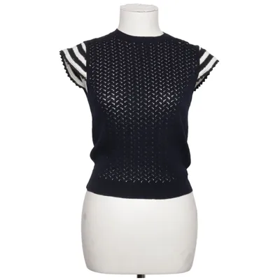 Top (Blå, Hvid) fra Zara Knit Bomuld