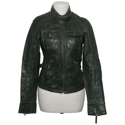 Veste en cuir (Vert) de Oakwood Coton, Cuir, Polyester
