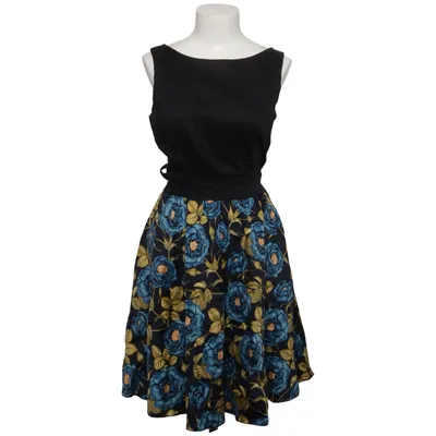 Jurk (Zwart, Blauw, Geel) van Lady Vintage Katoen, Elastaan