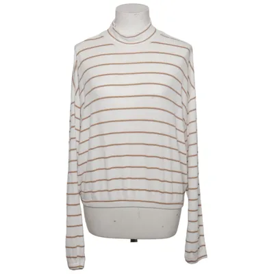 Long sleeve T-shirt (White, Brown) from Garage Elastane, Polyester, Viscose