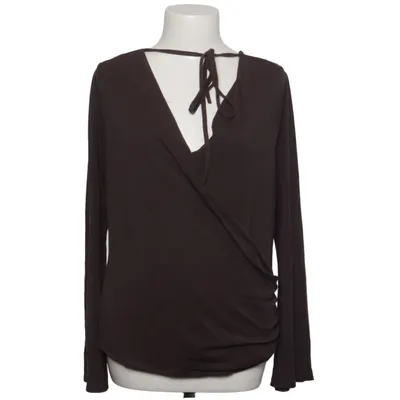 Wikkelblouse (Bruin) van Topstudio Elastaan, Viscose