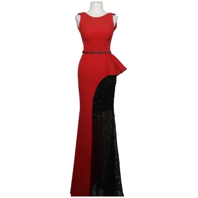 Evening gown (Red, Black) from Fervente Elastane, Polyester, Viscose