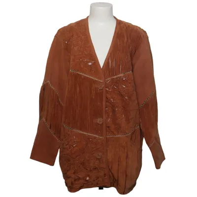 Leather jacket (Brown) from Leather Sound Cotton, Polyester