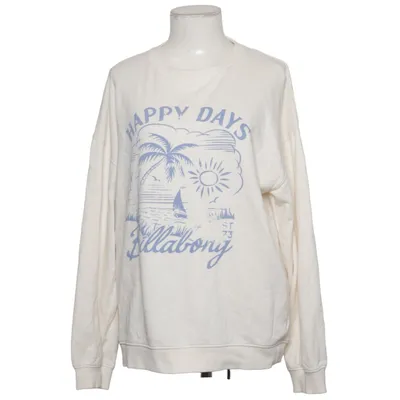 Collegetröja (Vit, Blå) från Billabong Bomull, Polyester