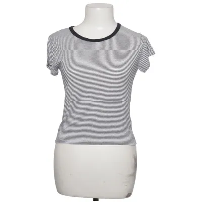 T-shirt (Hvid, Blå) fra Brandy Melville Bomuld, Elastan, Viscose
