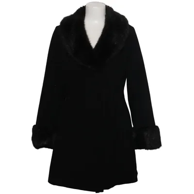 Frakke (Sort) fra Kelyna Polyester, Uld