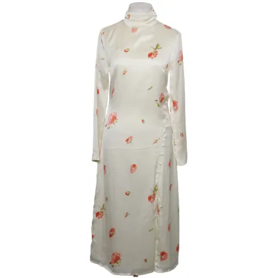 Cheongsam (Vit, Flerfärgad) från Lost Ink Polyester