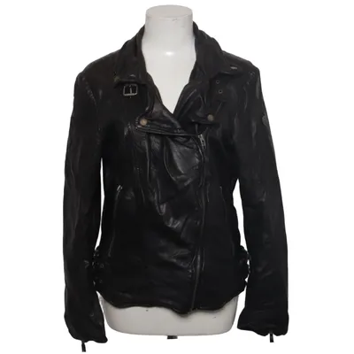 Bikerjacka (Svart) från Patago Bomull, Skinn, Polyester