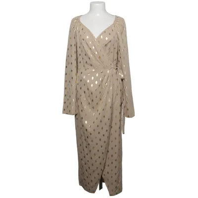 Wrap dress (Beige, Gold) from Shein Polyester