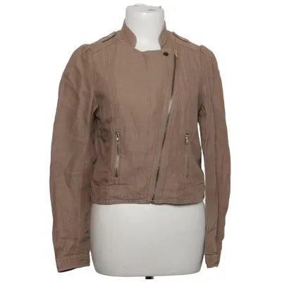 Bikerjakke (Beige) fra The Garden Collection by H&M Linned, Økologisk bomuld