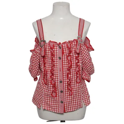 Dirndl blouse (Red, White) from Landhaus Cotton