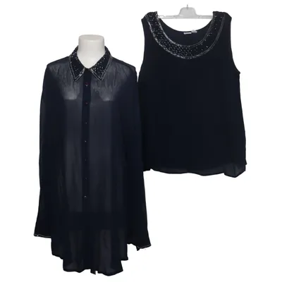 Twinset (Blå) från Meine GröBe Bomull, Viskos