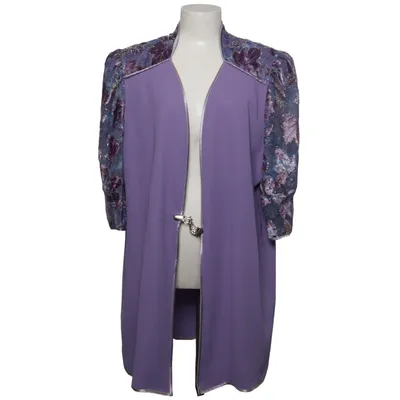 Strickjacke (Lila, Mehrfarbig) von Höpfner Metallfaser, Polyester, Viskose
