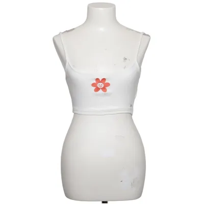 Crop top (Vit, Röd) från Pacific Republic Bomull, Elastan