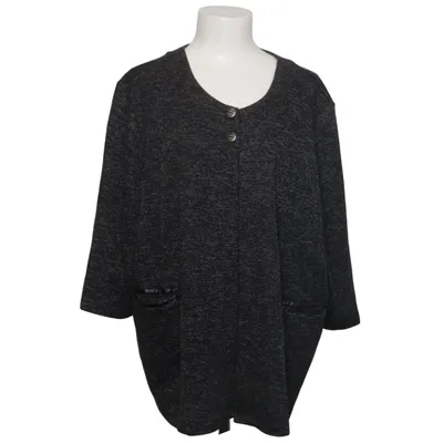 Strickjacke (Grau, Schwarz) von Sara Lindholm Elasthan, Polyester, Viskose
