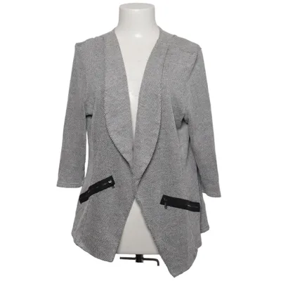 Cardigan (Gray, Black) from Jean Pascale Cotton, Polyester, Viscose