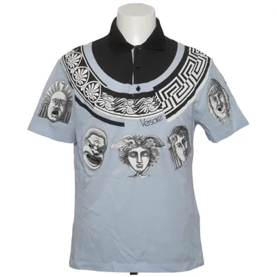 T-shirt (Blå, Svart, Vit) från Versace Bomull