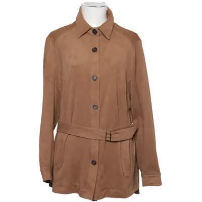 Jacka (Brun) från Violeta by Mango Acetat, Bomull, Elastan, Polyester